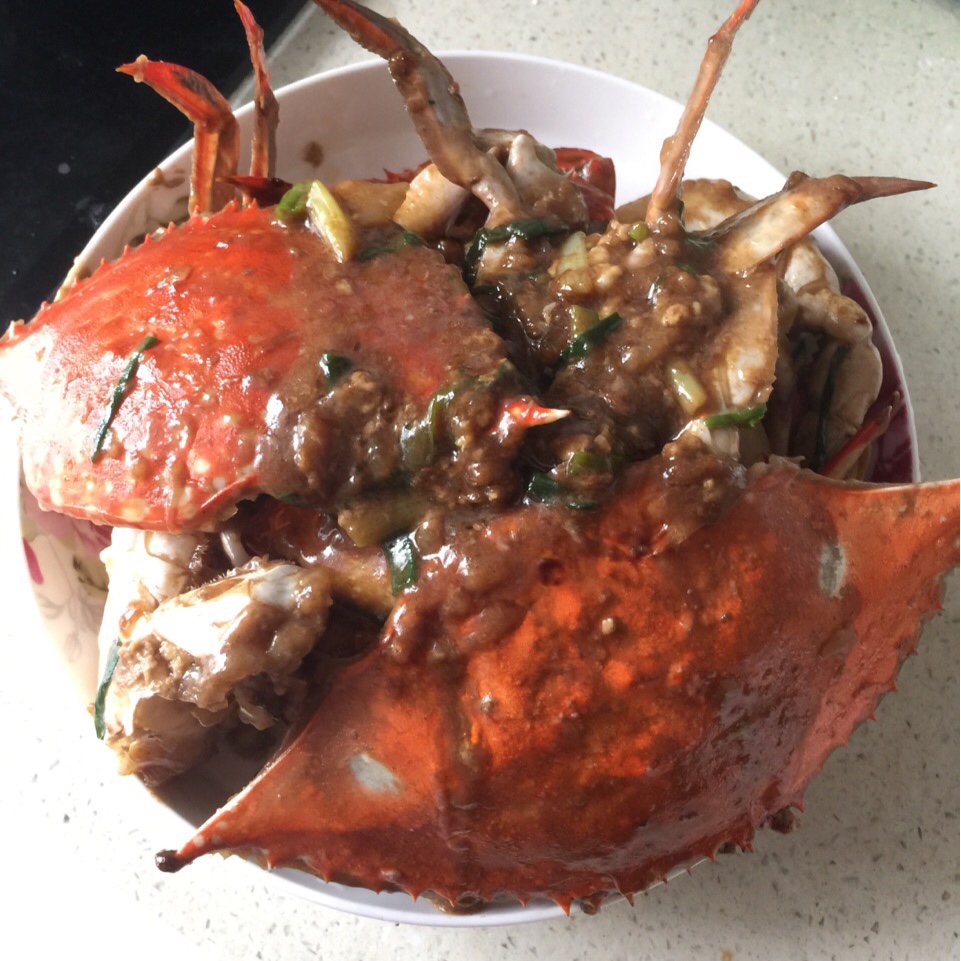 姜葱炒梭子蟹