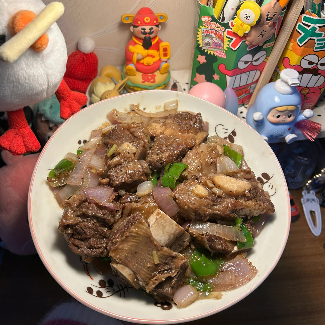 酱烧黑椒牛排骨