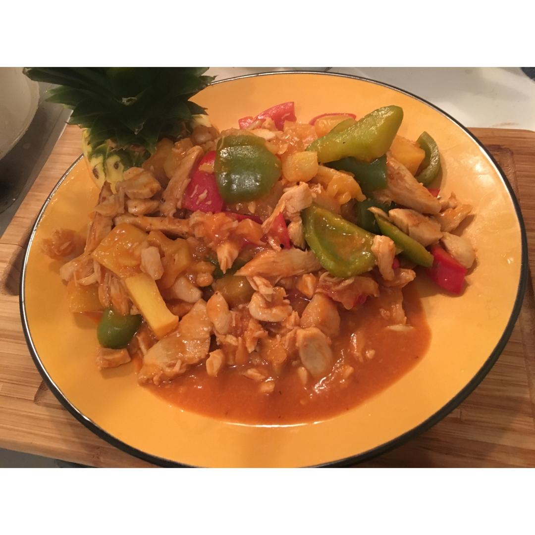 菠萝炒鸡胸肉