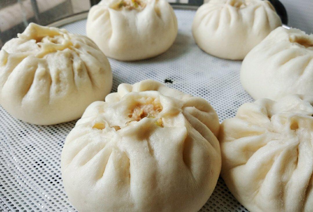 直接发酵法的白胖包子