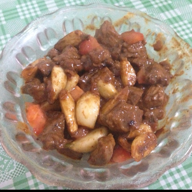 黑蒜子牛肉粒