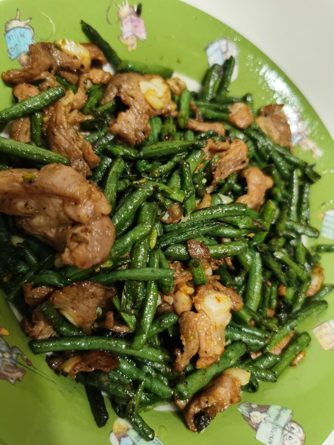 豆角炒肉丝