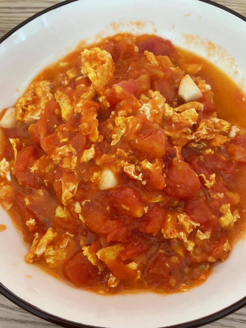 番茄炒鸡蛋（超浓的番茄味）