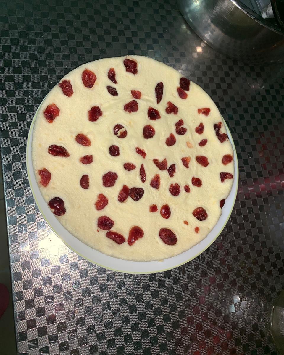 牛奶蔓越莓蒸蛋糕