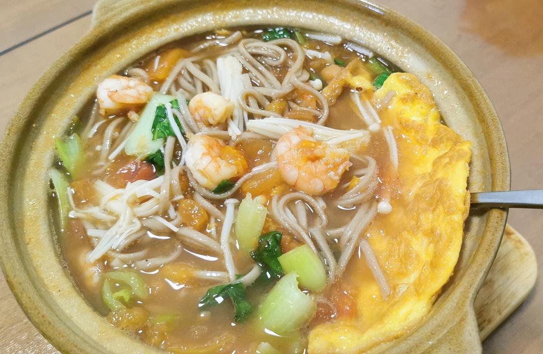 健康低卡——番茄虾仁荞麦面&10分钟快手饭