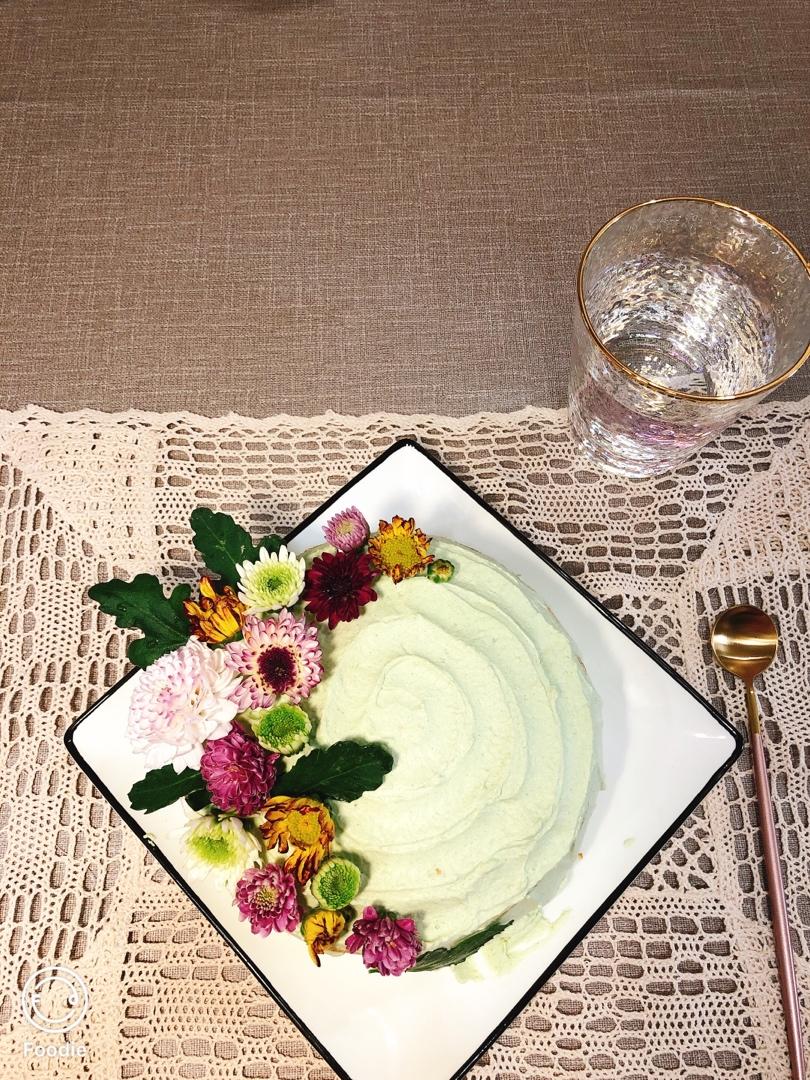 春暖花开抺茶草莓蛋糕（适合零基础）