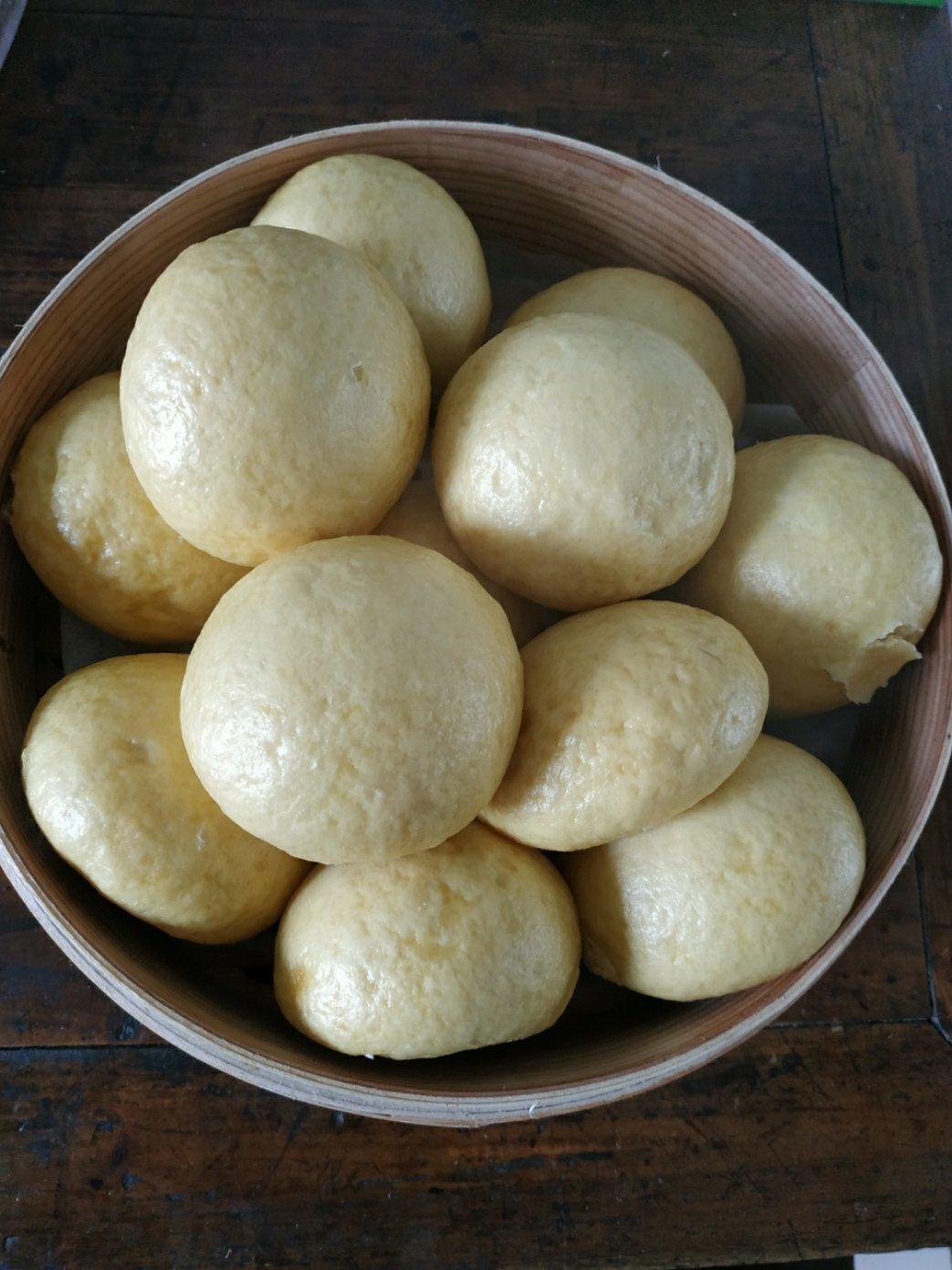 冷月幽魂做的红薯馒头一次性发酵