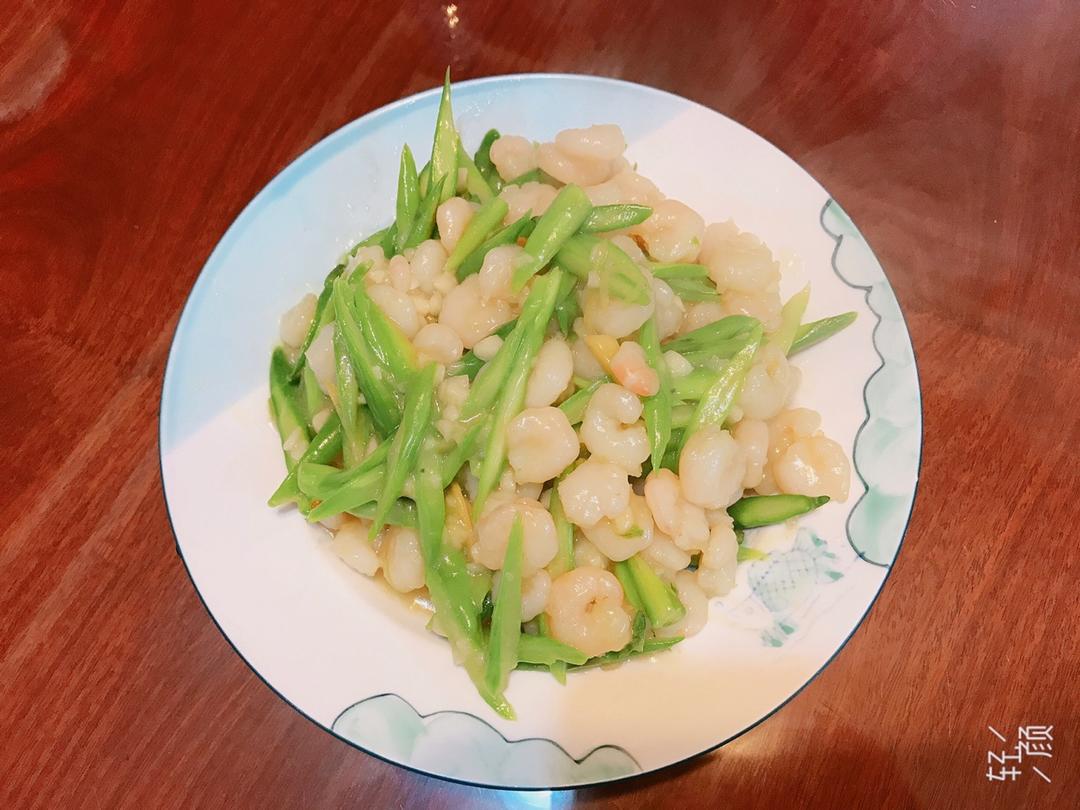 虾仁炒芦笋