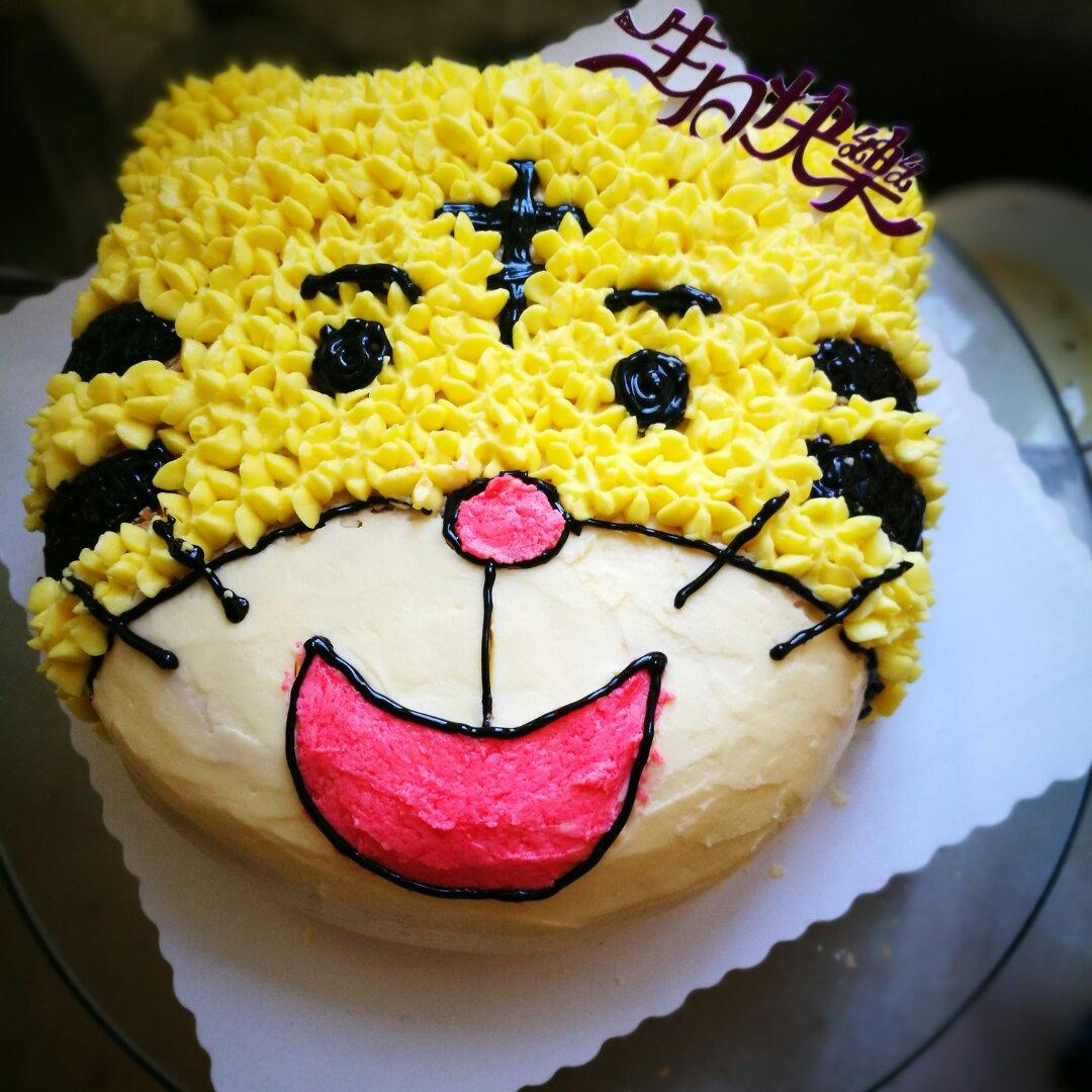 小媛小媛吖做的裱花蛋糕----可爱小巧虎裱花蛋糕----可爱小巧虎蛋糕