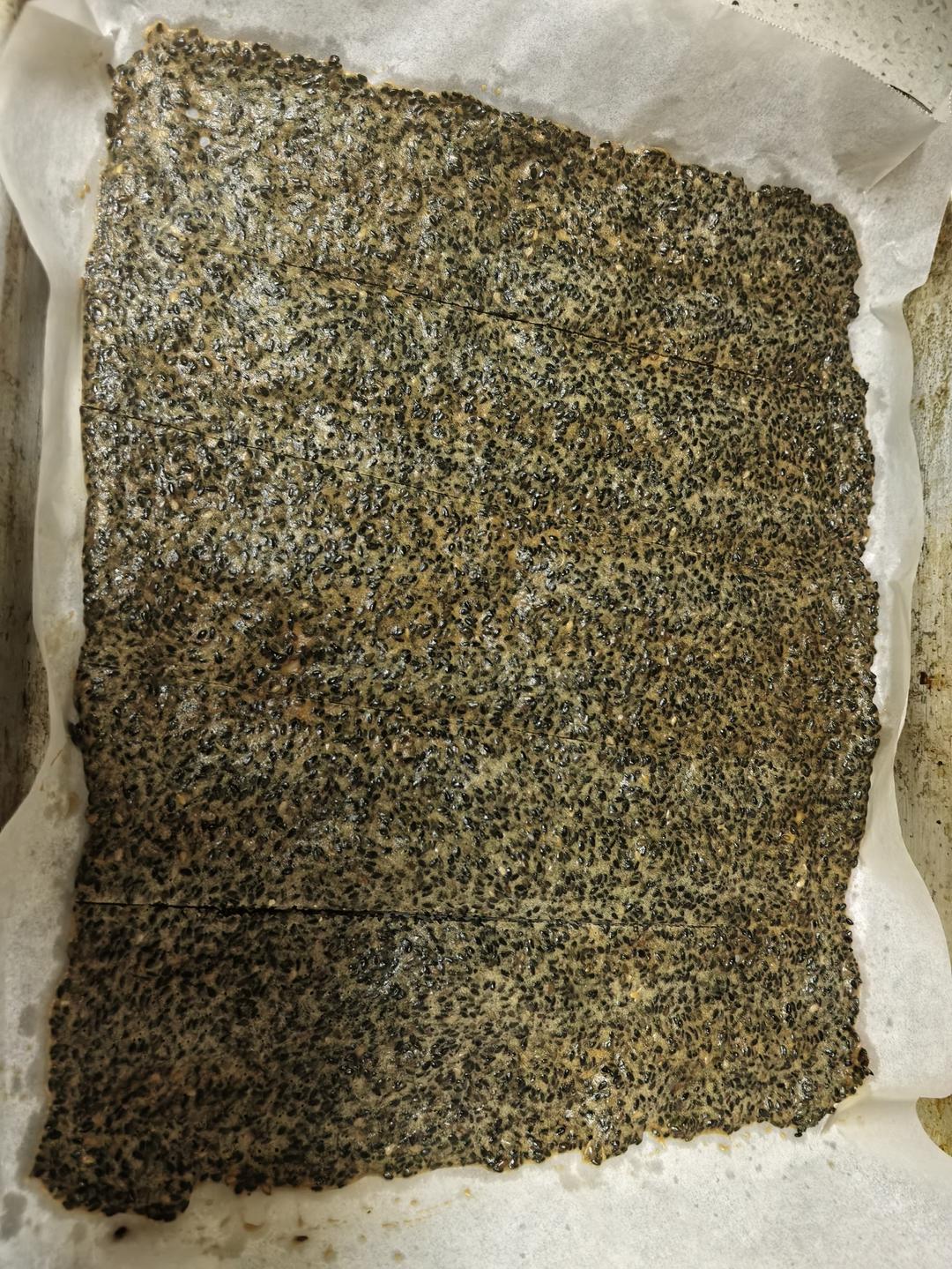 芝麻薄脆饼干，一步操作，超级简单
