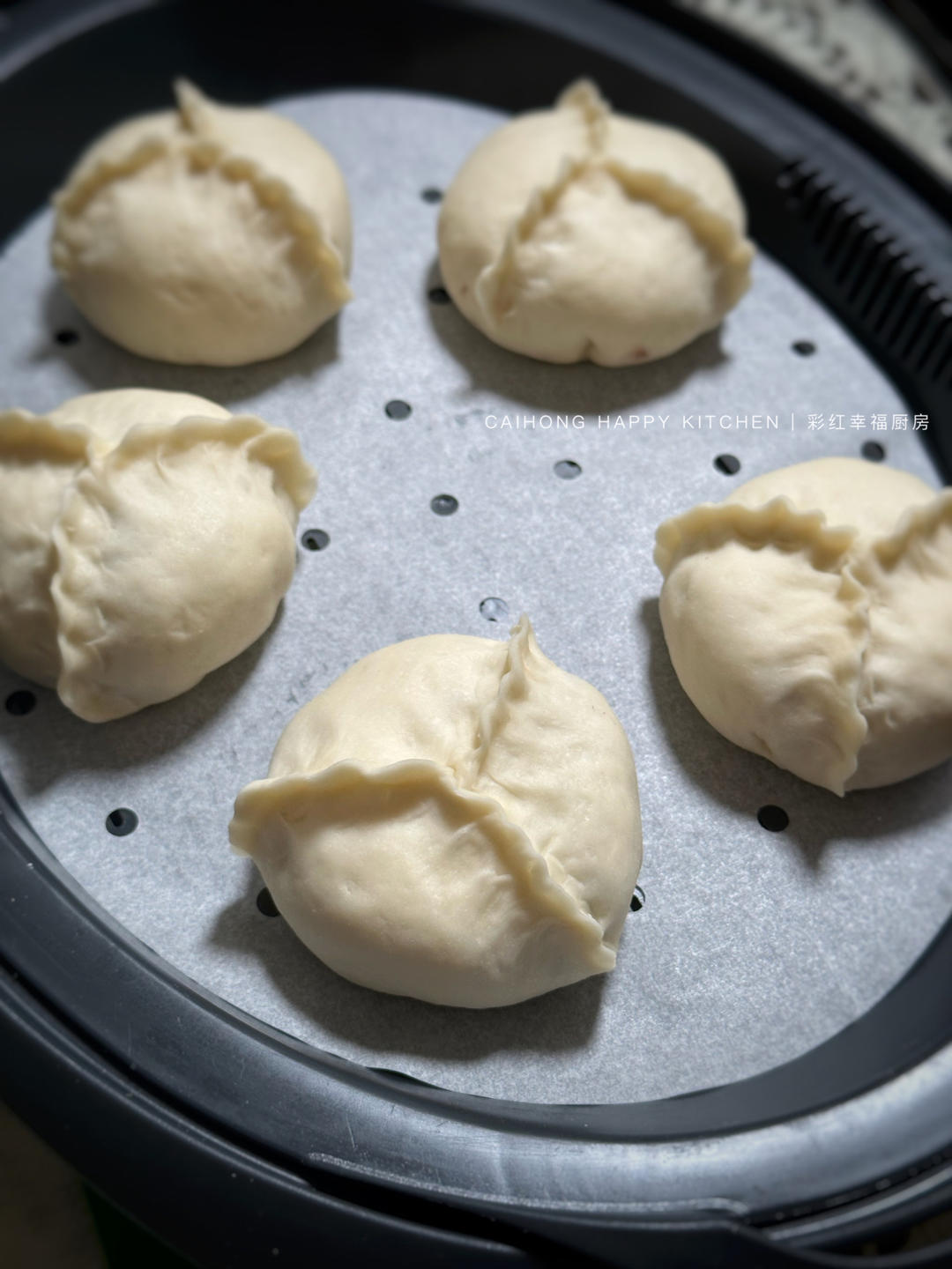 好看又好吃的花边～豆沙包