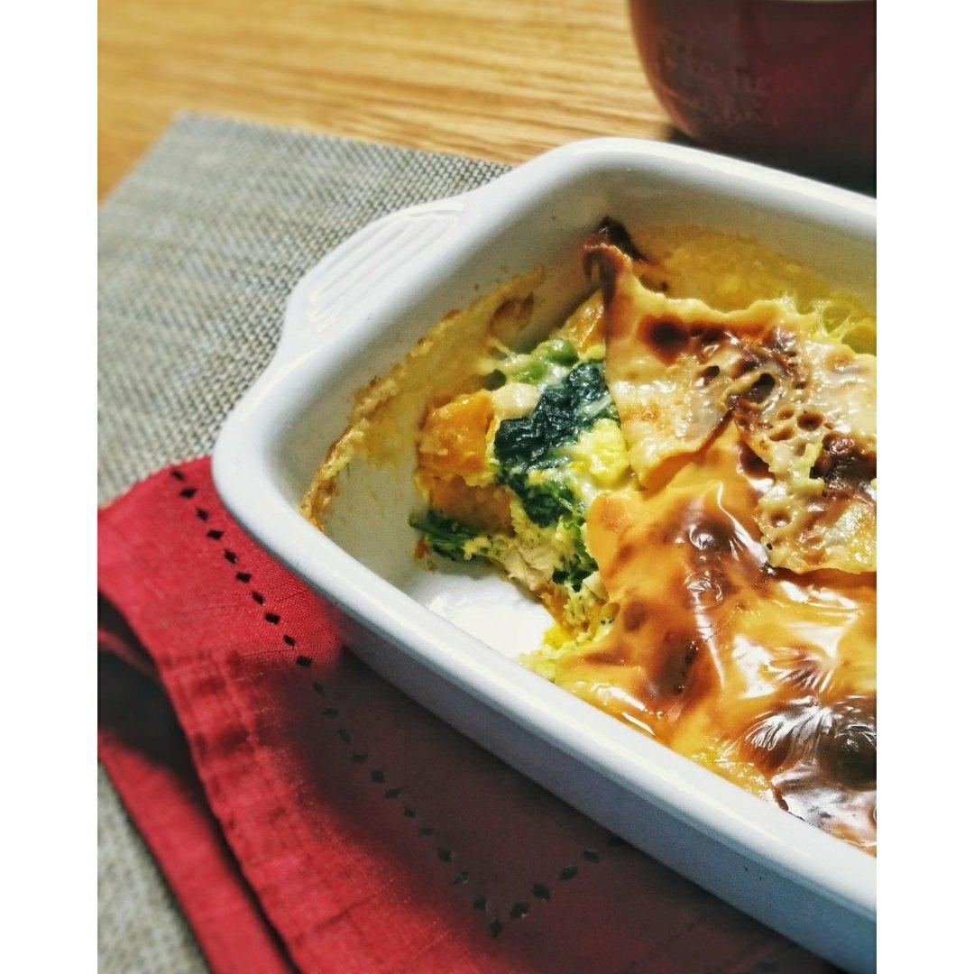 鸡胸肉菠菜南瓜黑椒派