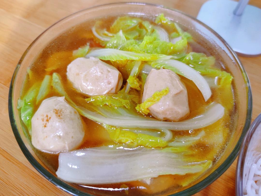 超简单家常菜-鲜美娃娃菜粉丝汤