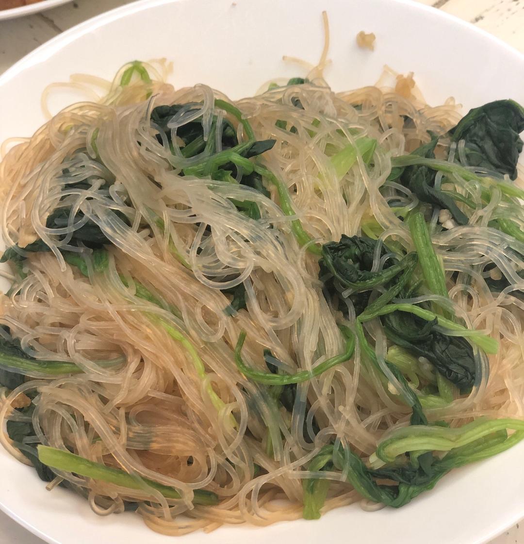 凉拌菠菜粉丝
