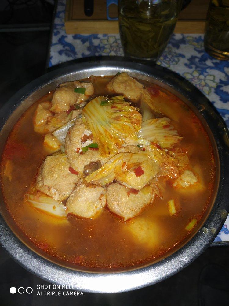 油豆腐炖白菜