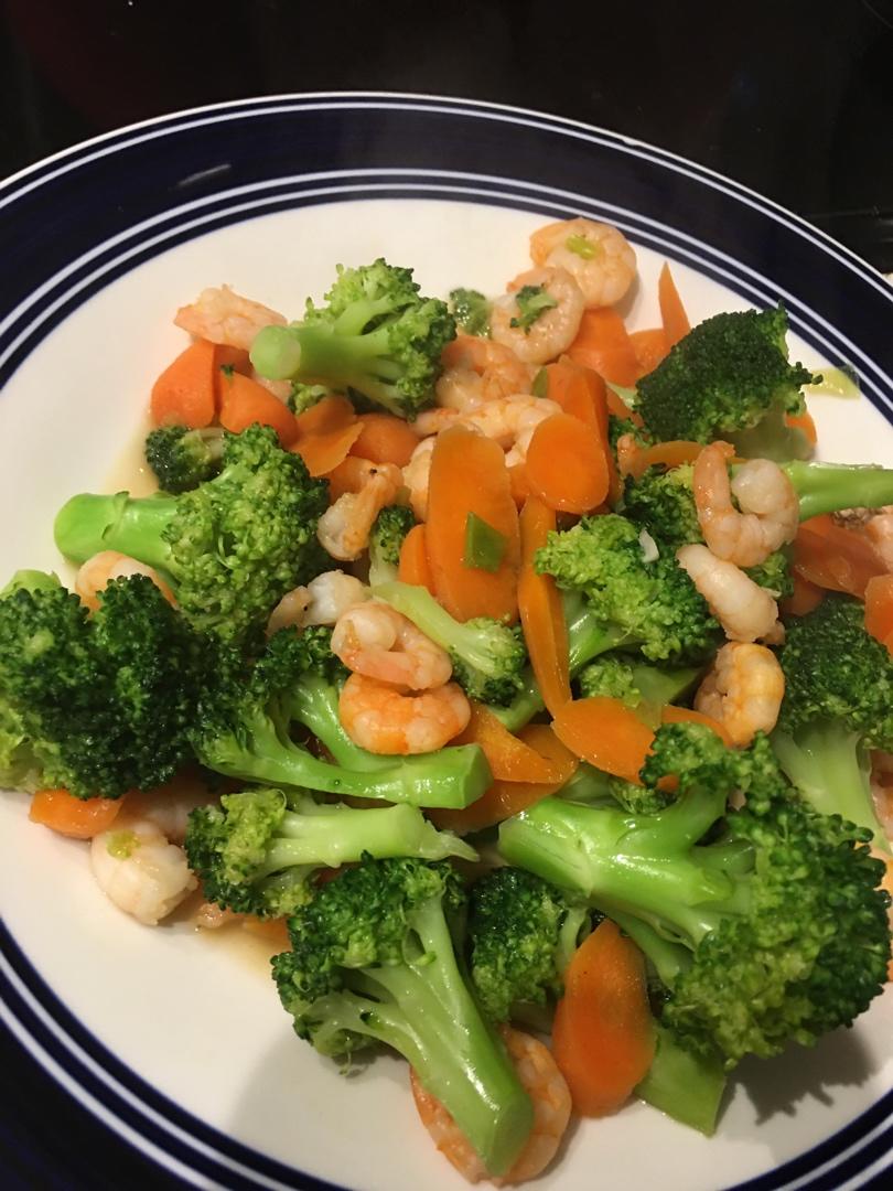低卡清淡无味精-西兰花炒虾仁