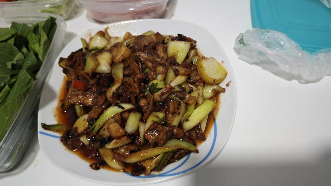 青菜梗炒肉