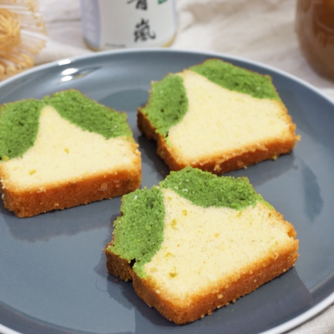 香草&抹茶双拼磅蛋糕（白菜磅）