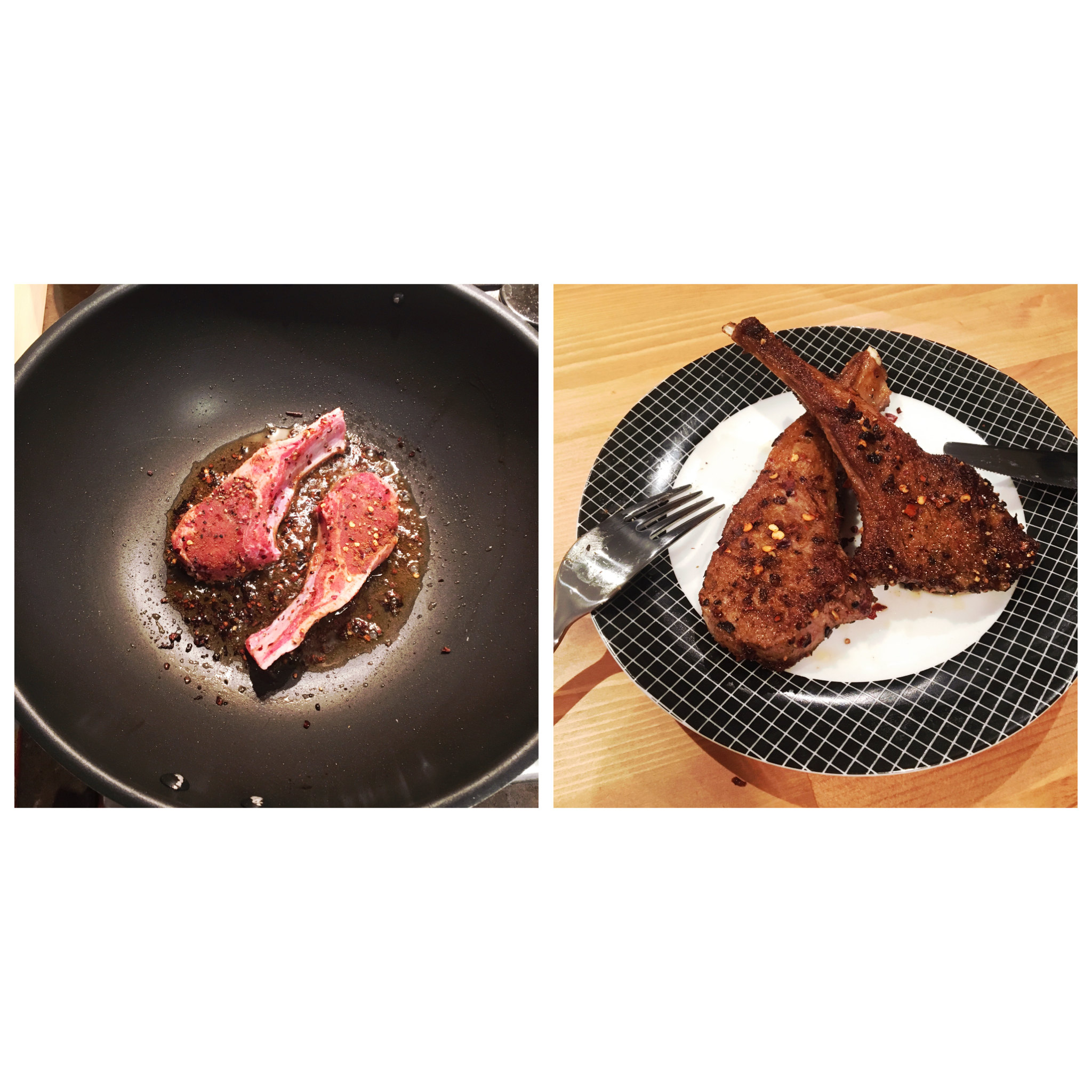 香煎小羊排