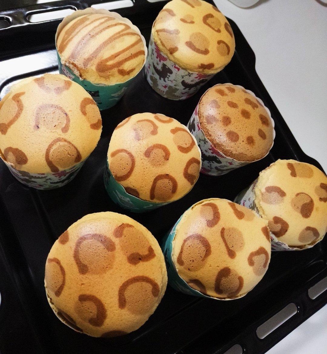 豹纹炼乳杯子蛋糕（不爆裂 不回缩）