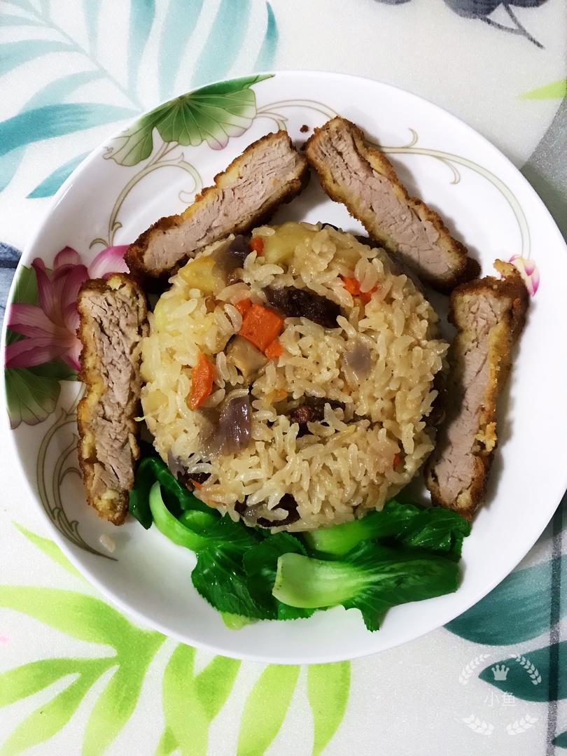 香菇土豆腊肠焖饭