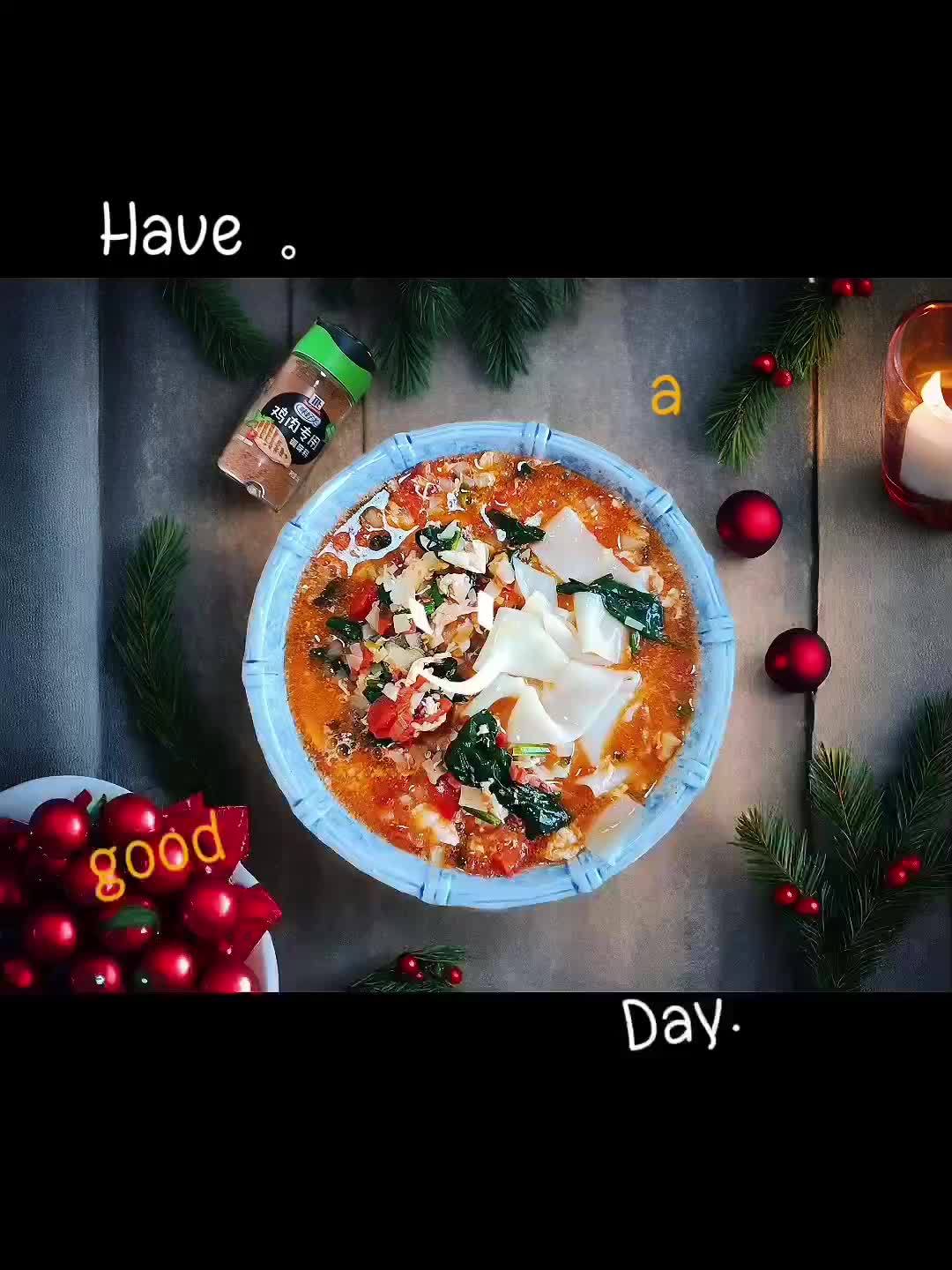 浓郁鸡肉风味手擀面