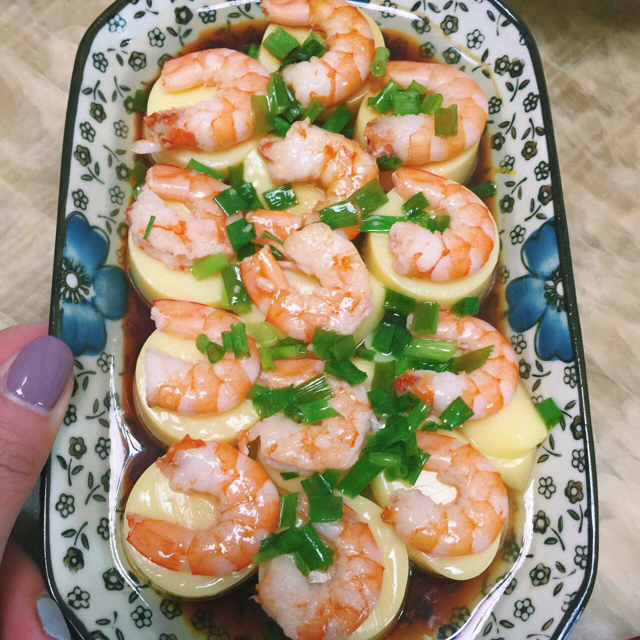 日本豆腐蒸虾仁