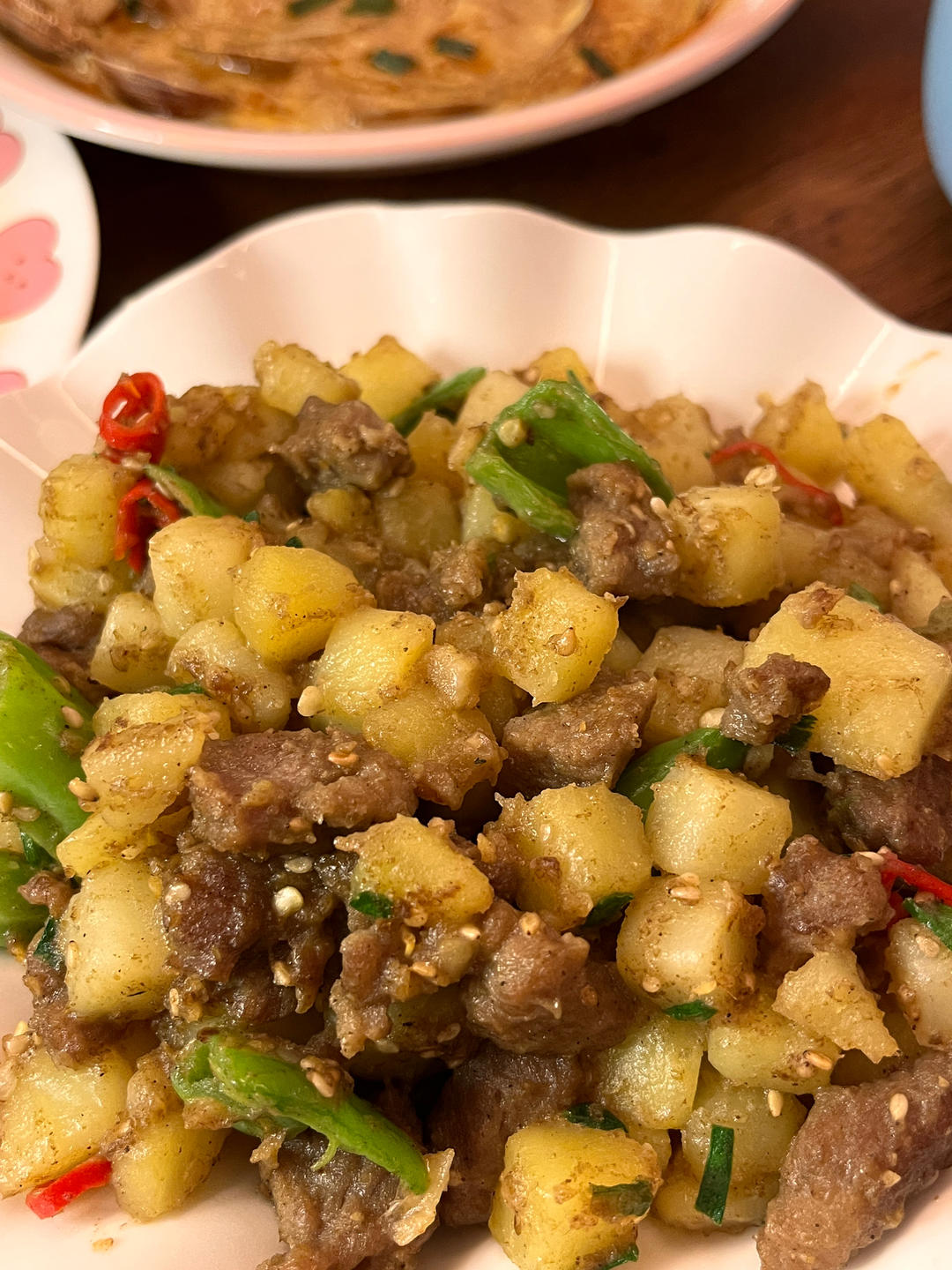 黑椒土豆牛肉粒
