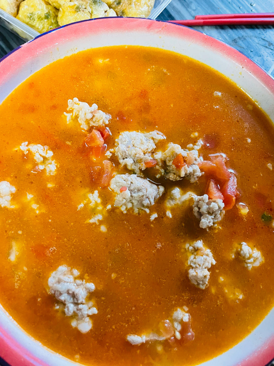 巨好喝的番茄圆子汤