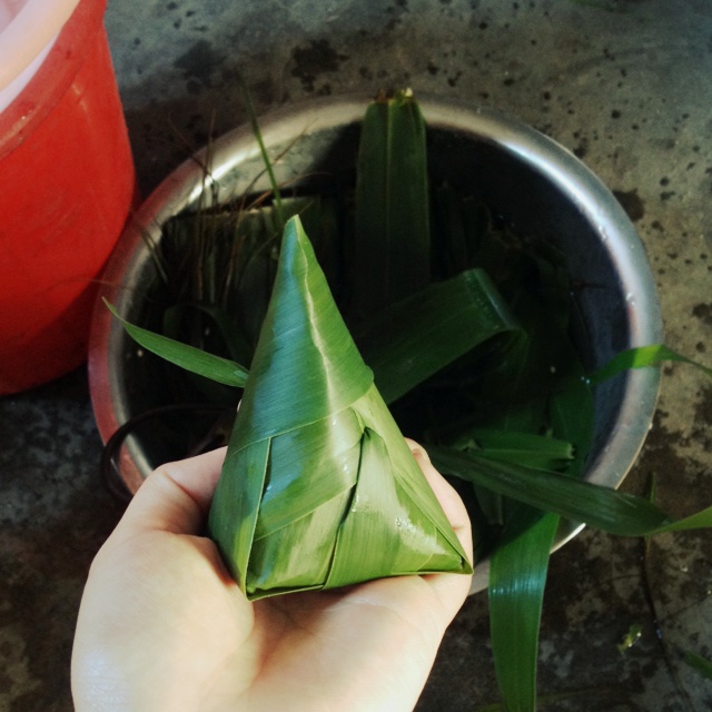 不捆线的穿粽子