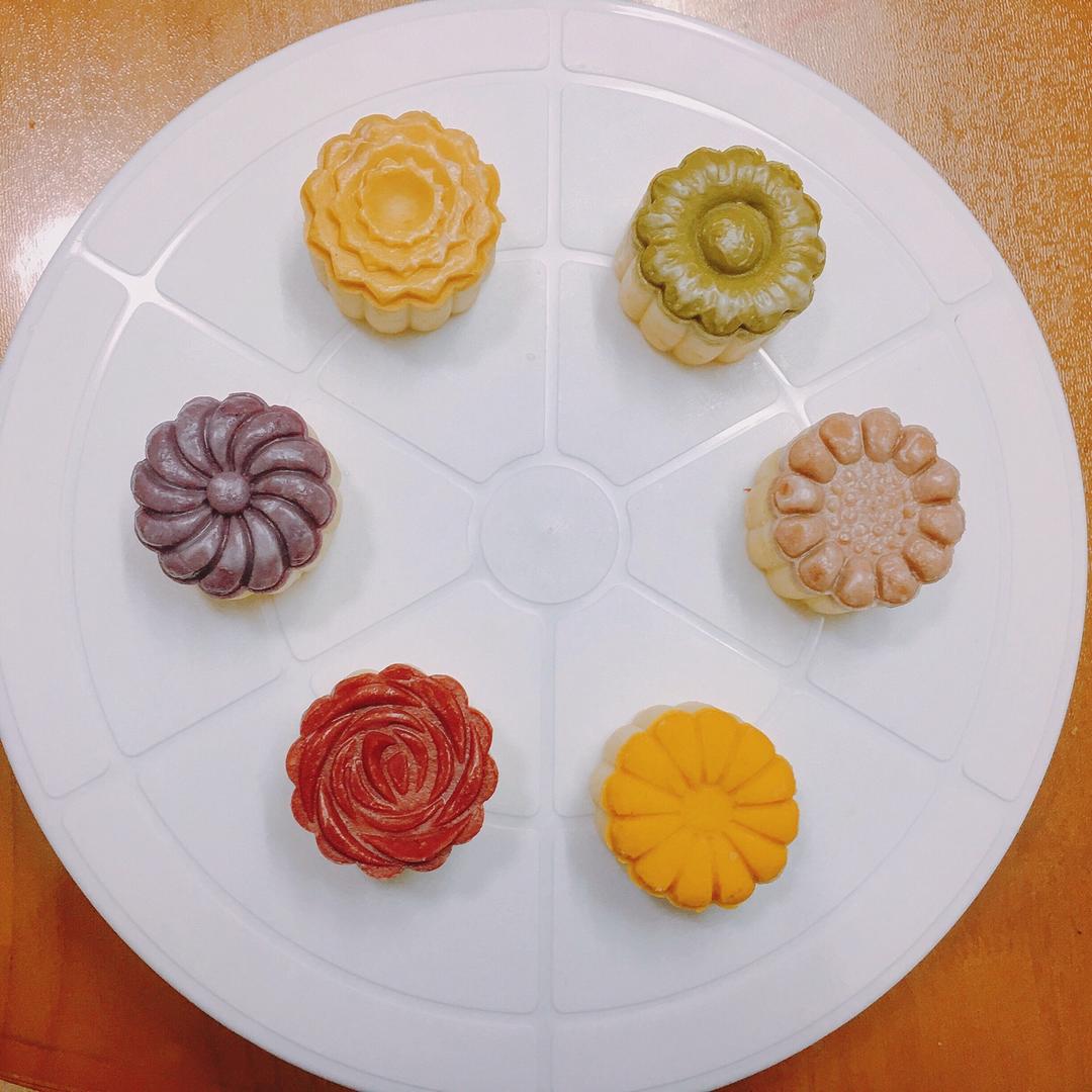 彩虹绿豆月饼（低油低糖无色素版）