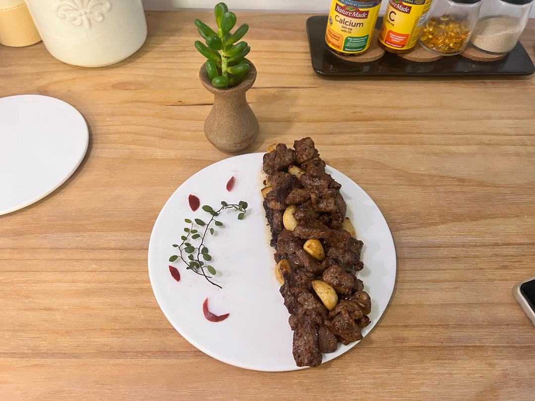 【黑蒜子牛肉粒】美味颜值集于一身的天津名菜
