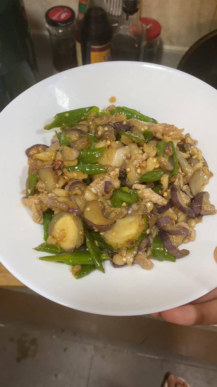 我给你做 茄子青椒炒肉吃好不好啊-19