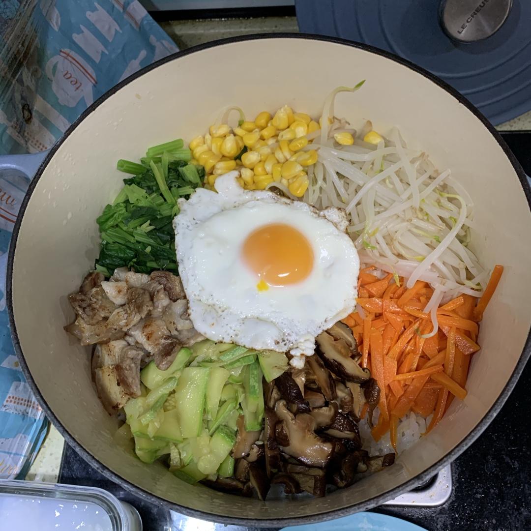 家庭版 简易 石锅/铁锅 韩式拌饭