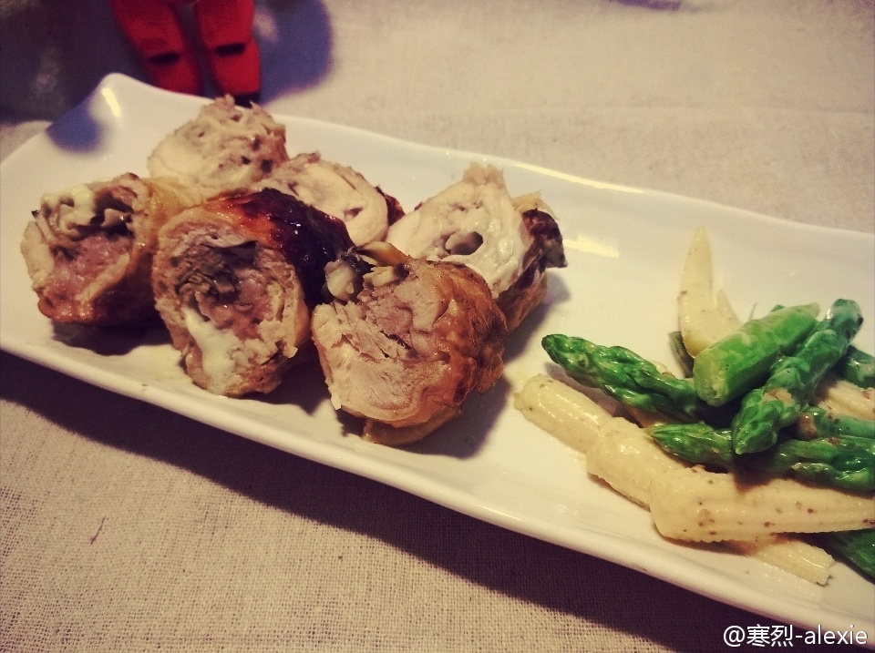 奶酪蘑菇鸡肉卷