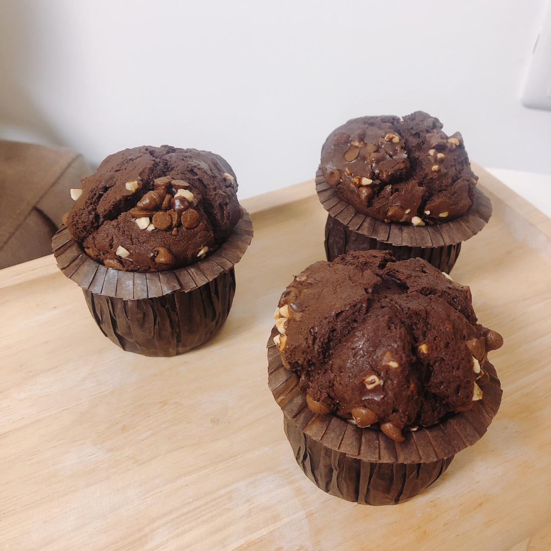 在家做巧克力蘑菇头麦芬蛋糕🍫
