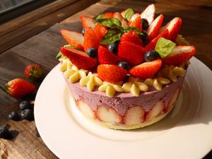 双层草莓蓝莓慕斯蛋糕【好事成双、莓开二度】的做法 步骤10
