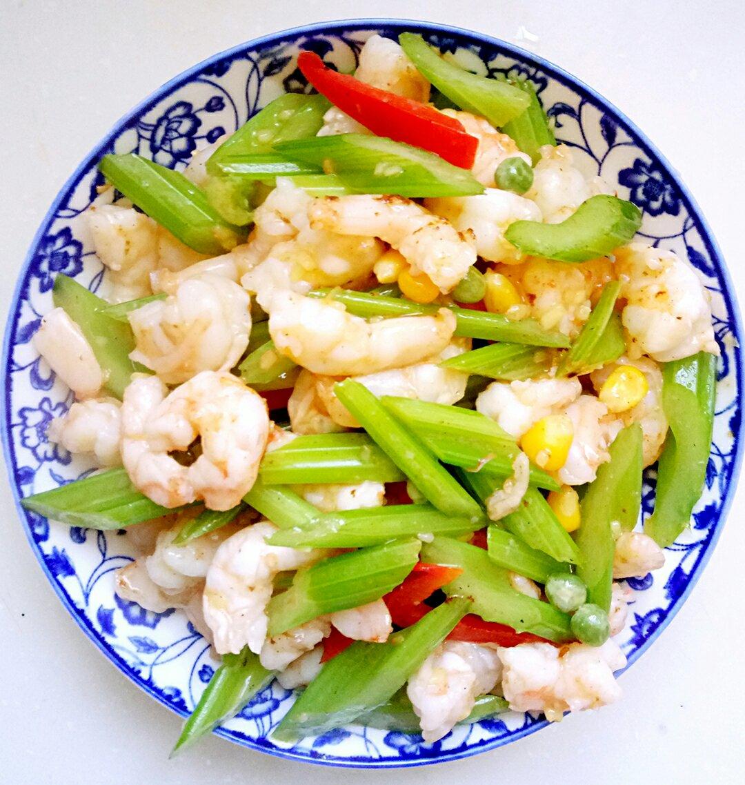西芹炒虾仁