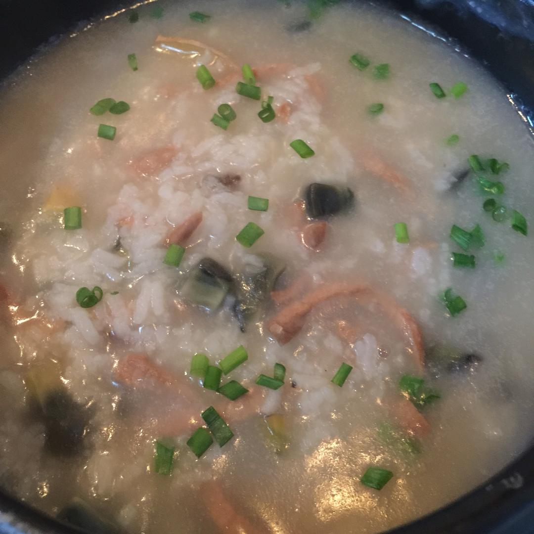 十五分钟快手之香滑皮蛋瘦肉粥(附五分钟电饭煲电压力锅更快捷方法)