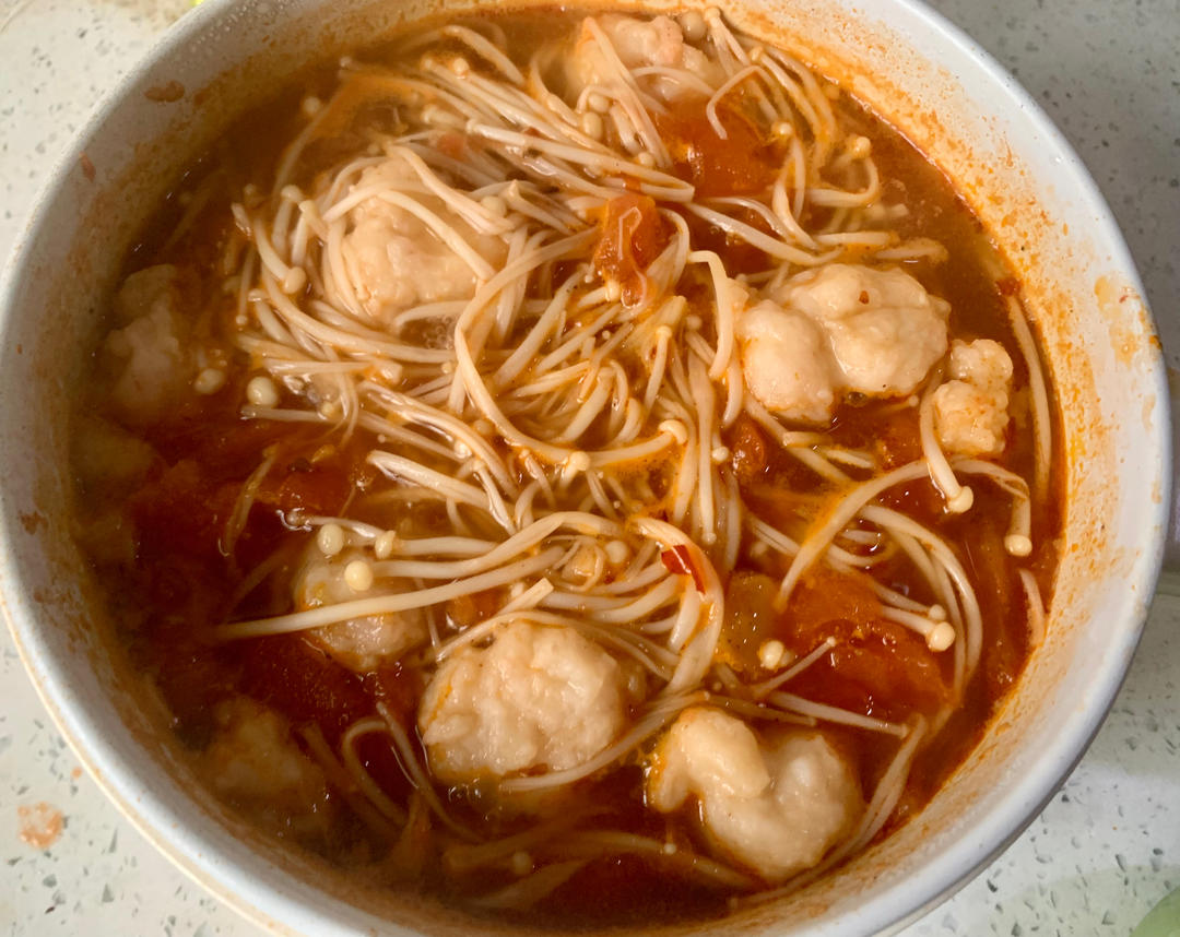 番茄虾滑