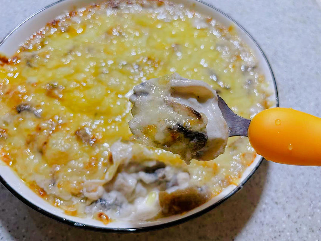 芝士奶油焗蘑菇