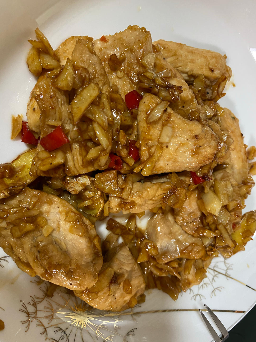 蒜香蜜汁鸡腿肉