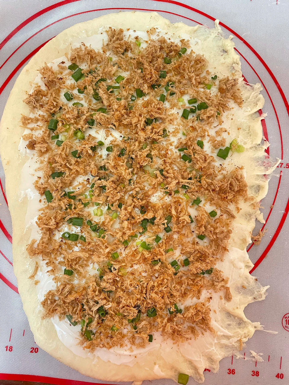 香葱肉松手撕吐司