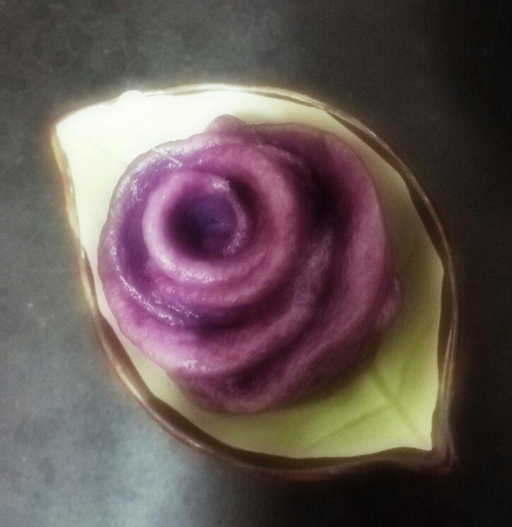 紫薯玫瑰馒头