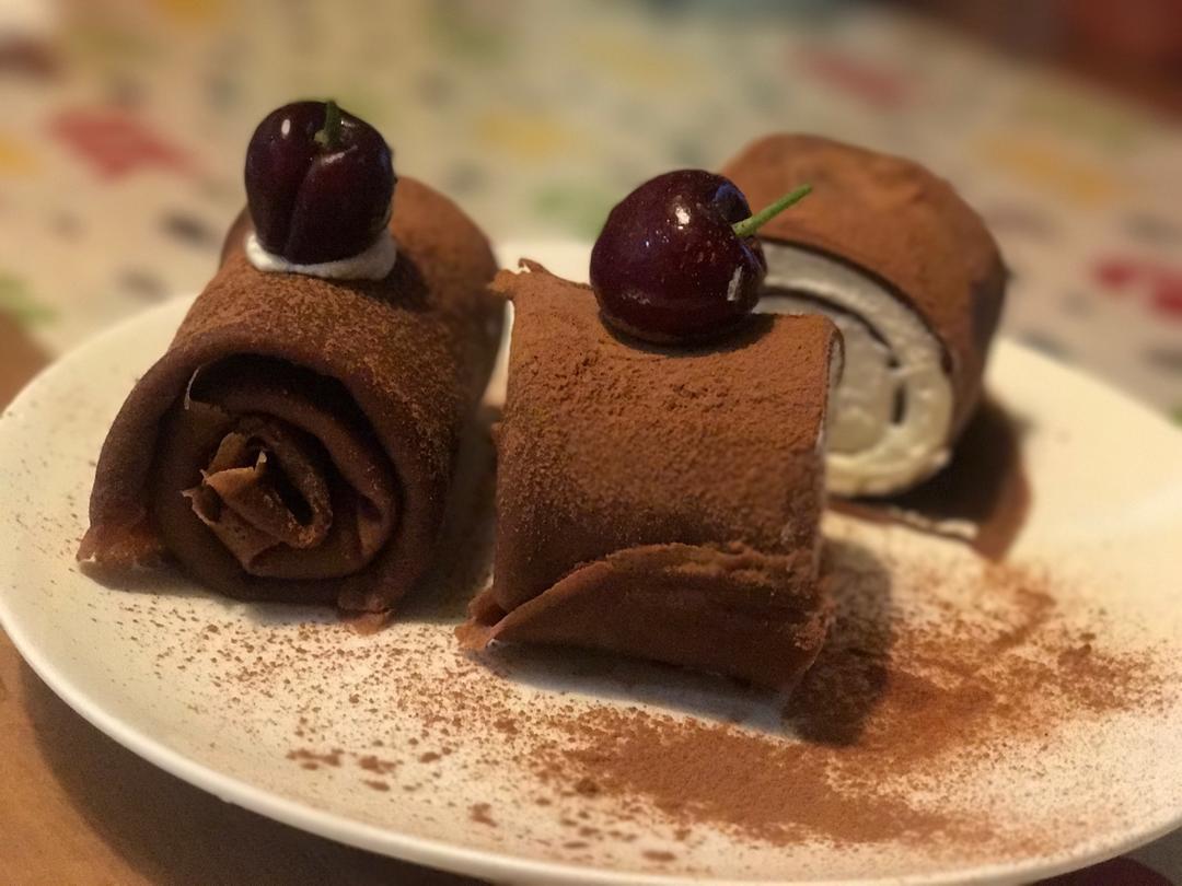 网红食谱│抹茶毛巾卷