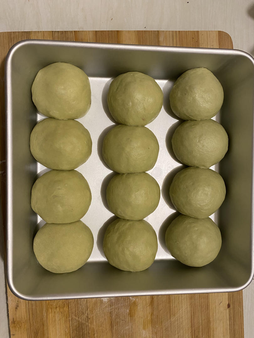 抹茶红豆麻薯小餐包