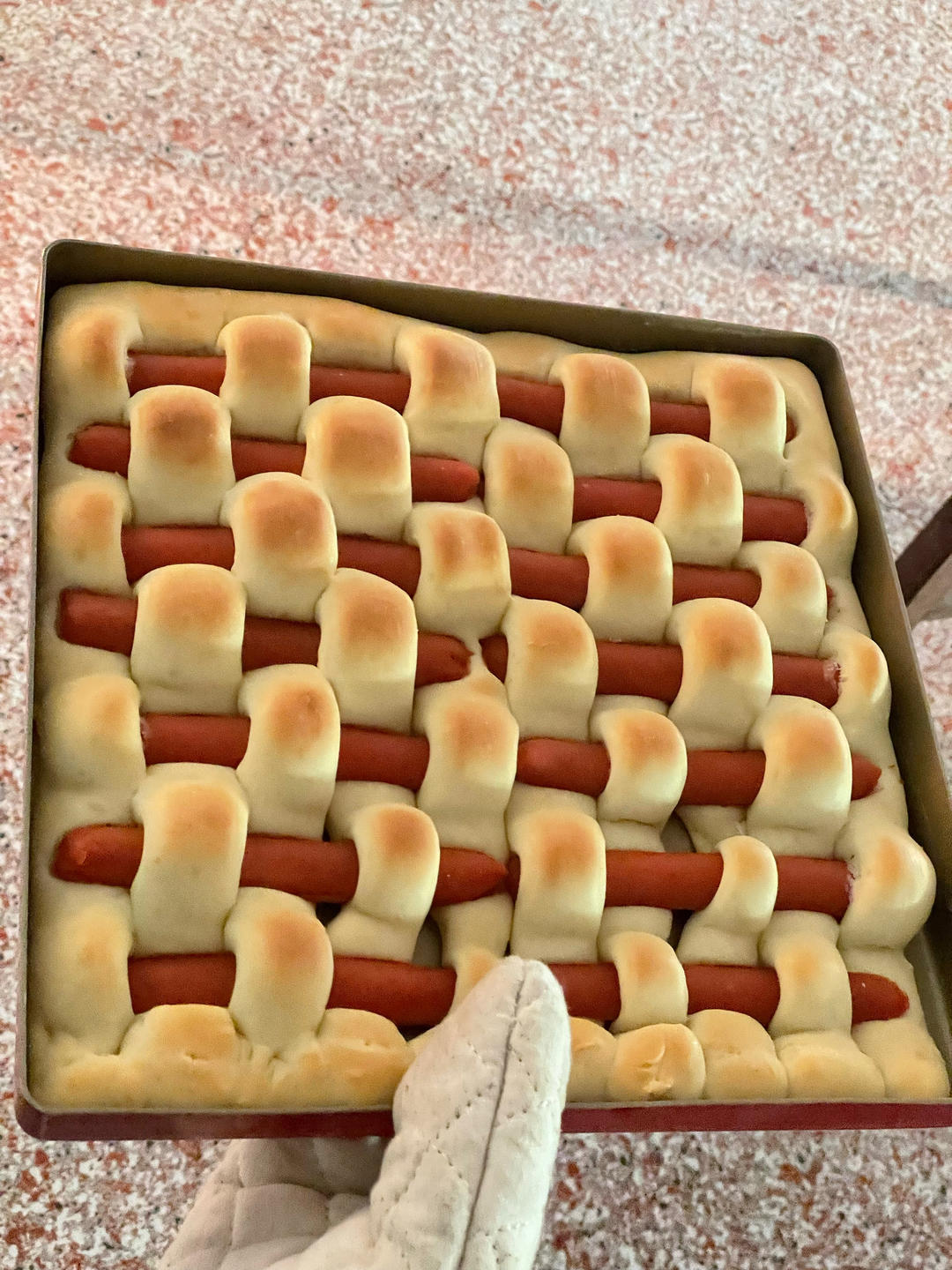 葱香火腿排包（一次发酵）