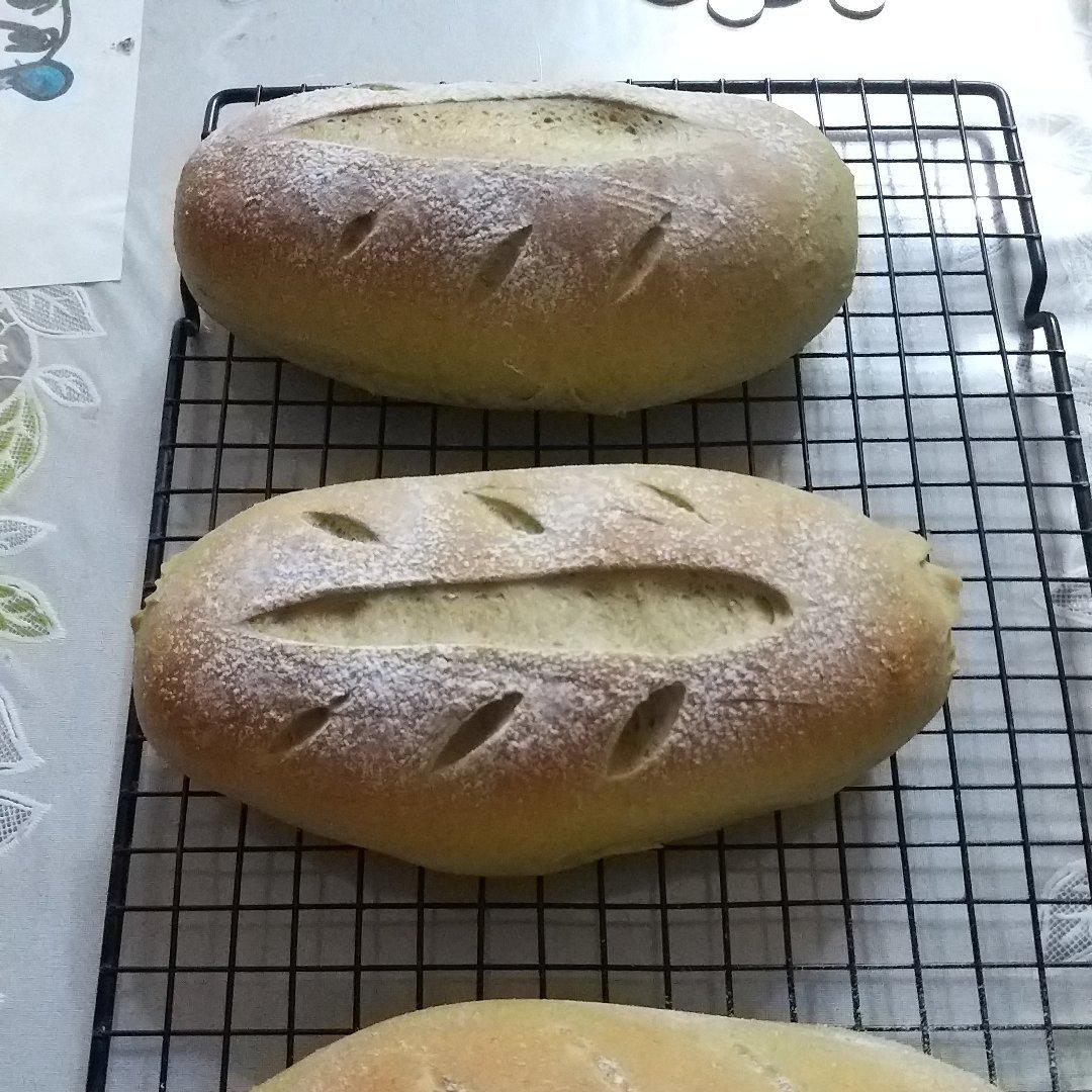 抹茶红豆麻糬软欧面包