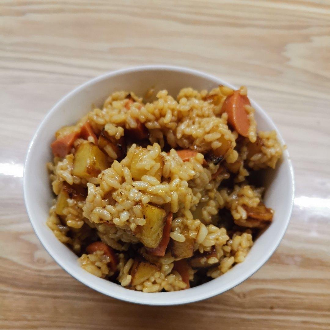 火腿土豆烩饭
