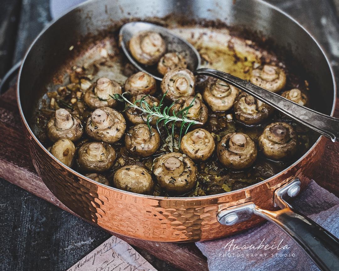黄油香草碎煎口蘑—超简单的ins风美食，快手、美味、营养、高颜值的做法 步骤10